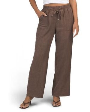 Marshalls Wide Leg Pants With Pock Chop Pockets For - Brown