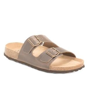 Marshalls Leather 2 Band Sandals For - Brown