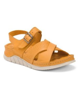 Marshalls Leather Carrey Sandals For - Metallic