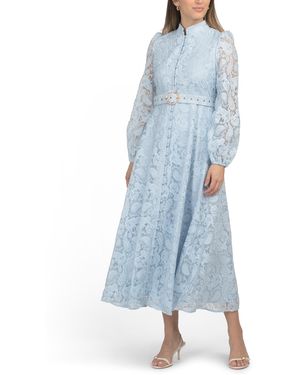 Marshalls Long Sleeve Lace Gown For in Gray | Lyst Marshalls Long Sleeve Lace Gown For in Gray | Lyst