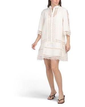 Marshalls Three-Quarter Sleeve Lace Maxi Dress For in Black | Lyst