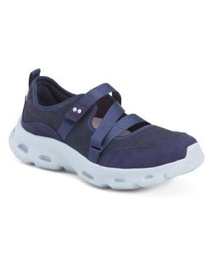 Marshalls Wide Width Activfoam Mary Jane Walking Sneakers For - Blue