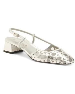 Marshalls Leather Aruba Slingback Pumps For - Metallic