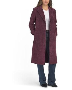 Marshalls Suede Longline Blazer Jacket For - Purple