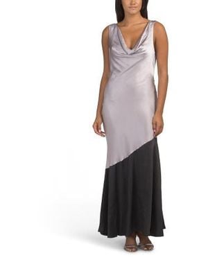 detailed maxi dress Self-Portrait - Navy Metallic Gathered Maxi Dress