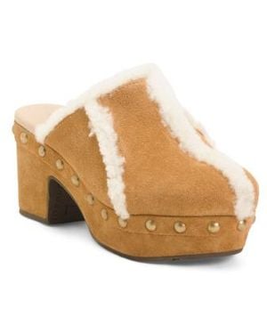 Marshalls Suede Greer Heeled Mules For - Brown
