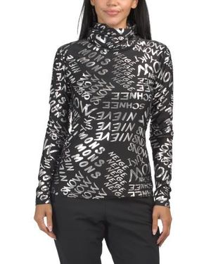 Marshalls Bonnie Base Layer Funnel Neck Top For - Black