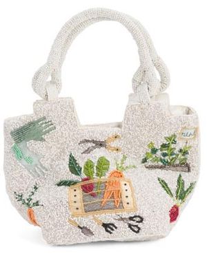 Marshalls Beaded Garden Tools Satchel For - White