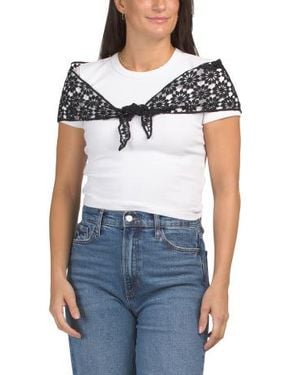 Marshalls Crochet Triangle Scarf For - Blue
