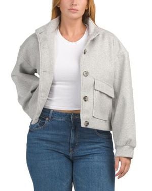 Marshalls Funnel Neck Felt Jacket For - Gray