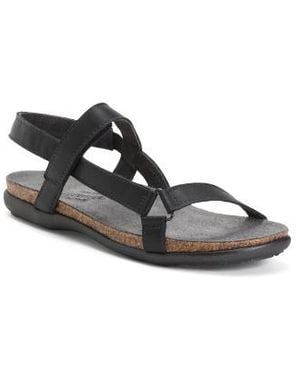 Marshalls Leather Abigail Comfort Sandals For - Black