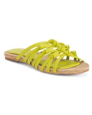 Marshalls Leather Multi Strap Slides For - Yellow