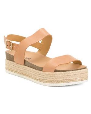 Marshalls Leather Colby Espadrille Sandals For - Natural