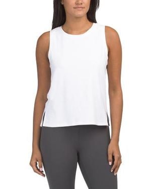 Marshalls Jacquard Knit Shadow Striped Tank For - White