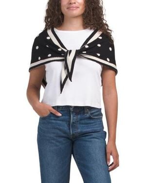 Marshalls Striped Polka Dot Shawl For - Blue