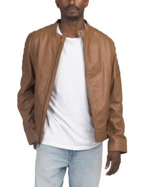 Marshalls Leather Jacket For - Brown