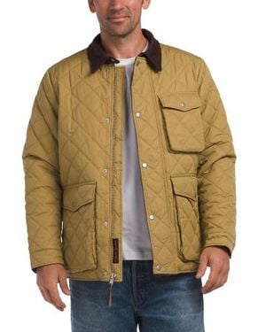 Marshalls Diamond Quilted Utility Jacket For - Brown