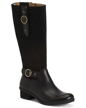 Marshalls Suede And Leather Waterproof Dawn Equestrian Comfort Boots For - Black