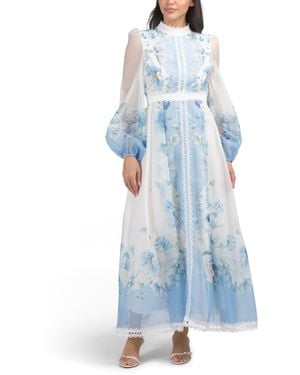 Marshalls Tiered Eyelet Dress With Crochet Trim For in Blue | Lyst Marshalls Tiered Eyelet Dress With Crochet Trim For in Blue | Lyst