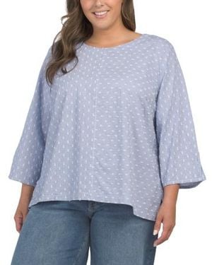 Marshalls Plus Calypso Clip Striped Shirt For - Blue