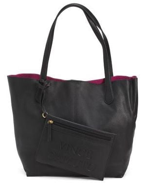 Marshalls Leather Jenna Tote With Matching Pouch For - Black