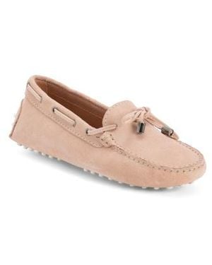 Marshalls Suede Car Shoes With Knot Accent For - Pink