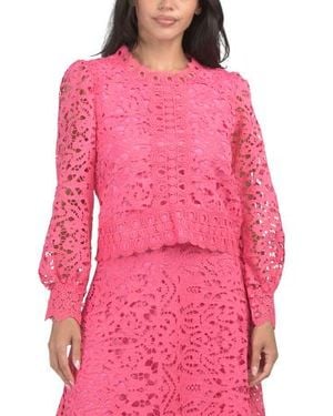Marshalls Lace Top For - Pink
