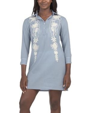 Marshalls Penny Embroidered Swim Cover-Up For - Blue