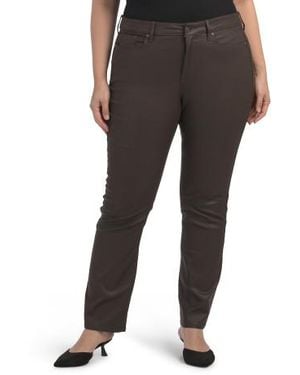 Marshalls Plus Coated Marilyn Straight Jeans For - Black