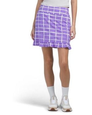 Marshalls Upf 50 Ruffle Hem Printed Skort For - Purple