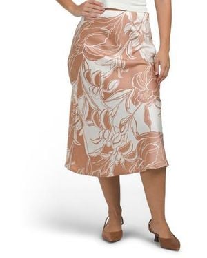 Marshalls Satin Soft Flowy Skirt For - Pink