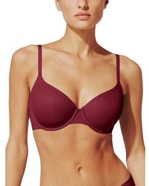 Marshalls Full Figure Comfort Stretch Back Smoothing T-Shirt Bra For - Red
