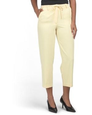 Marshalls Petite Soft Crepe Ankle Length Pants For - Natural