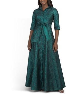 Marshalls Long Sleeve Jacquard Knit Shirt Gown For - Green
