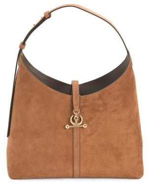 Marshalls Suede Kite Maxi Hobo With Detachable Pouch For - Brown