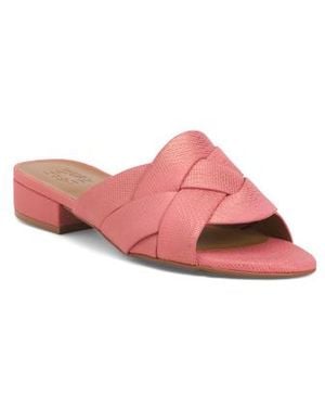Marshalls Leather Morena Slides For - Pink