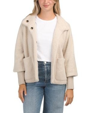 Marshalls Button Down Jacket With Knit Sleeves For - Natural