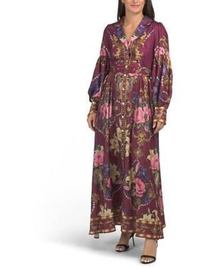 Marshalls Long Sleeve Floral Maxi Dress For - Red