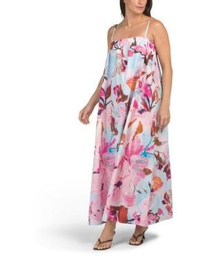 Marshalls Floral Spaghetti Strap Maxi Dress For - White