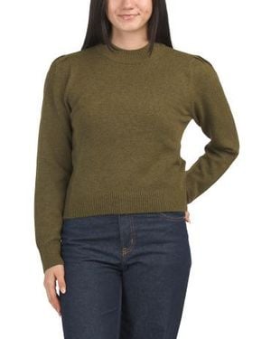 Marshalls Genova Puff Sleeve Pull Over Sweater For - Green