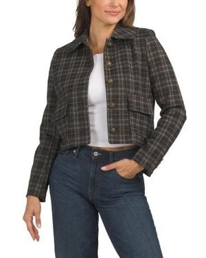 Marshalls Patterned Cropped Jacket For - Black