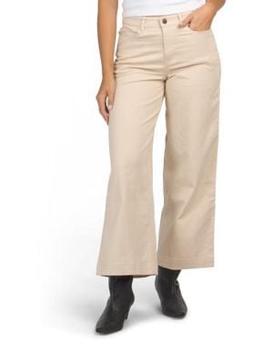 Marshalls Organic Cotton Blend Stretch Twill Wide Leg Pants For - Natural