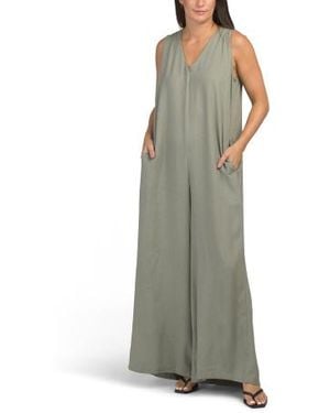 Marshalls Linen Blend Jumpsuit For - Green