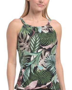 Marshalls Audrey Drape Tankni Top For - Green