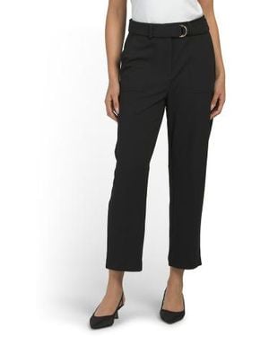 Marshalls High Rise Barrel Leg Pants With Belt For - Black