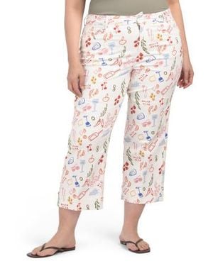 Marshalls Plus Printed Pants For - Pink