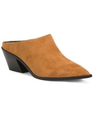 Marshalls Suede Savile Snip Toe Mules For - Brown