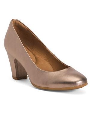 Marshalls Leather Lana Comfort Heels For - Brown