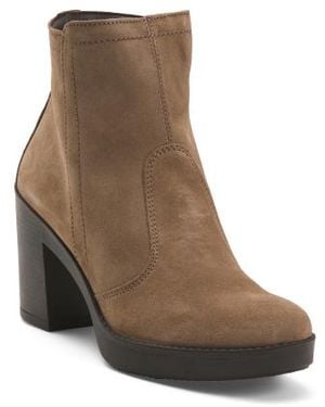 Marshalls Suede Heel Booties For - Brown