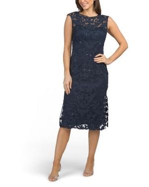 Marshalls Avril Soutache Cocktail Dress For - Blue